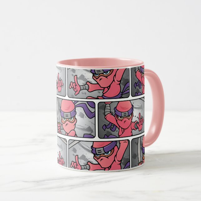 Rosa Ninjas Mugg (Framsida höger)