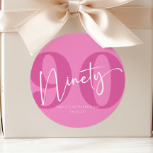 Rosa nittio 90-års nittiårs födelsedagsfest presen