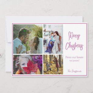 Rosa Noel Photo jul Card Julkort