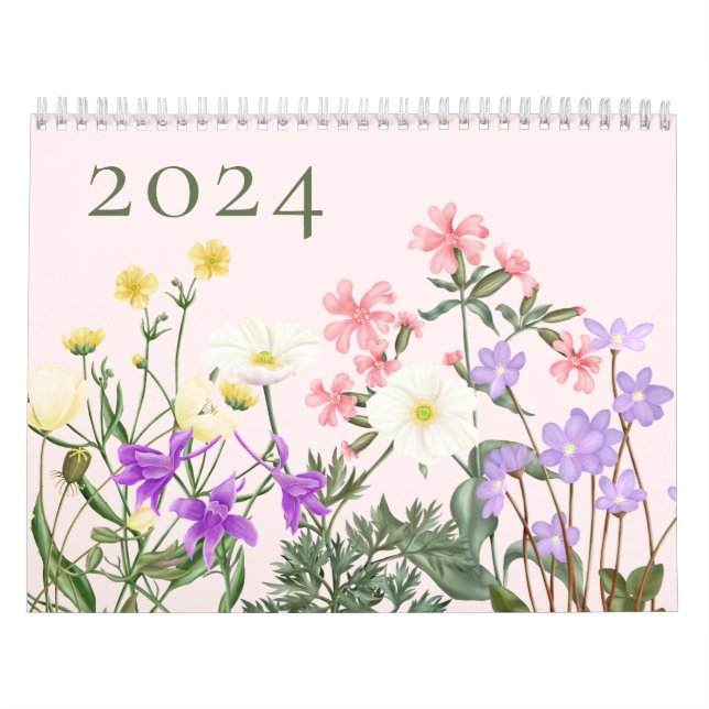 Rosa Nordens Wildblomkalender Kalender (Omslag)