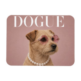 Rosa Norfolk Terrier Hund Covergirl Magnet