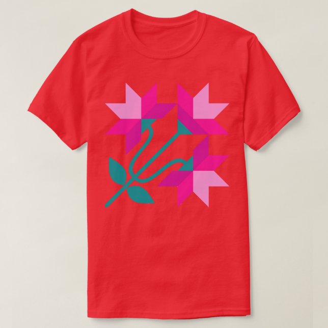 Rosa North olina Lilies T Shirt (Design framsida)