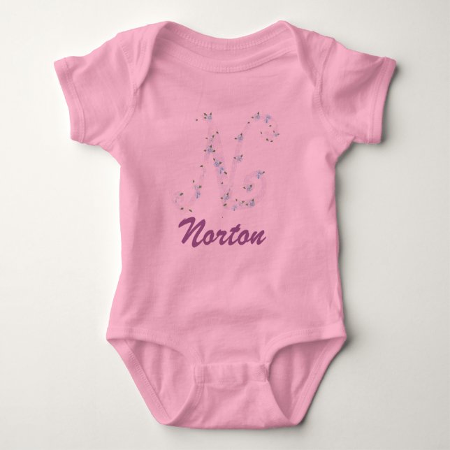 Rosa Norton babyskjorta T-shirt (Framsida)