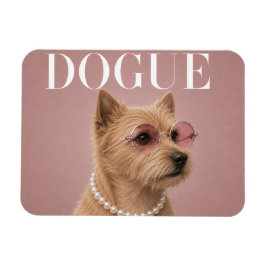 Rosa Norwich Terrier Hund Covergirl Magnet