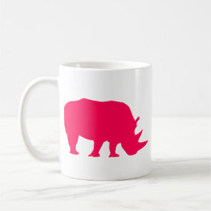 Rosa noshörning kaffemugg