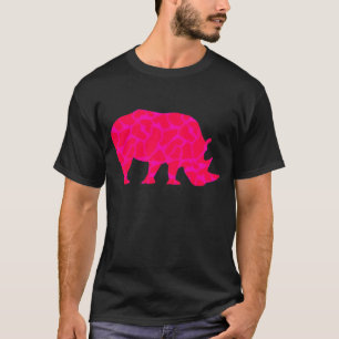 Rosa noshörning t shirt