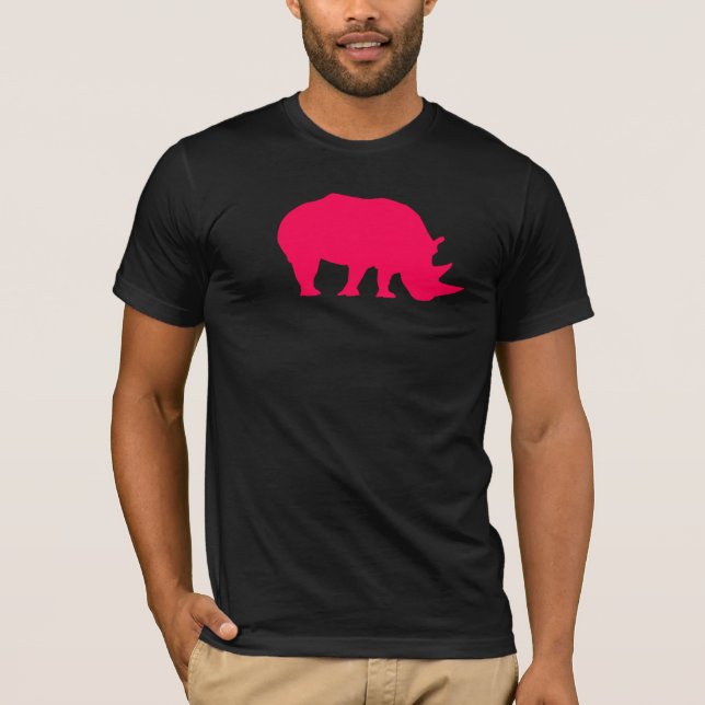 Rosa noshörning tee (Framsida)