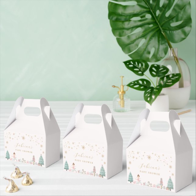 Rosa nötknäpparbalett baby shower förmånslådor presentaskar (Multipel)