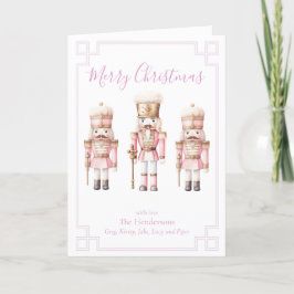 Rosa nötknäppare jul helgkort