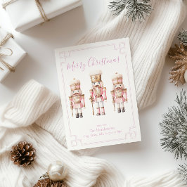 Rosa nötknäppare jul julkort