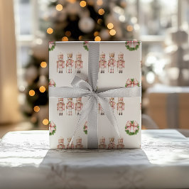 Rosa nötknäppare jul presentpapper