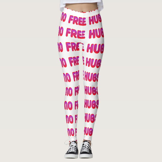 Rosa nr Free Hugs Leggings (Framsida)