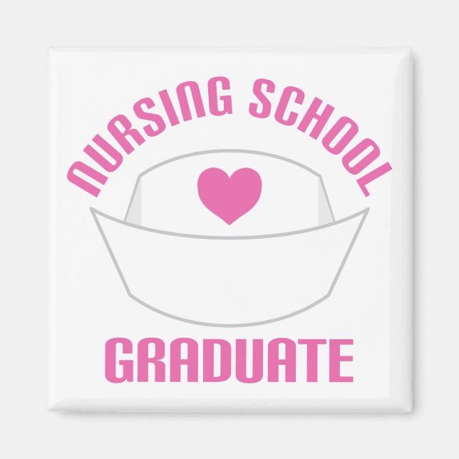Rosa Nursing School Student Gift Magnet (Framsidan)