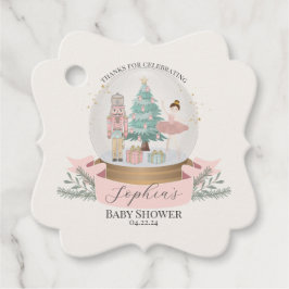 rosa nutcracker babydusch party favors märkre gåvor etiketter