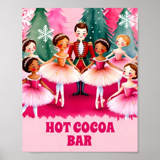 rosa nutcracker Ballet hett cocoa pub Poster (Framsidan)