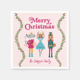 Rosa Nutcracker Ballet jul Pappersservett