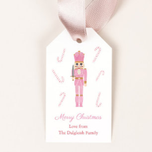 Rosa Nutcracker Ballet Leksak Soldier Glad helg Presentetikett