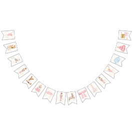 Rosa Nutcracker Bunting Vimplar