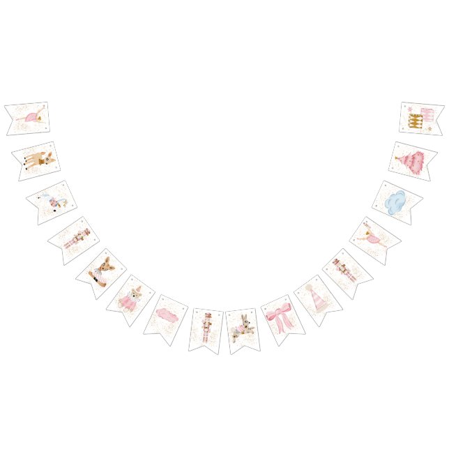 Rosa Nutcracker Bunting Vimplar (Alla)