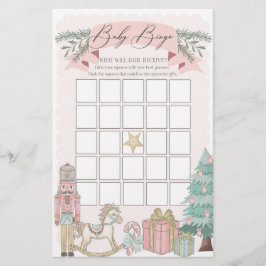 rosa nutcracker christmas babydusch bingo-spel