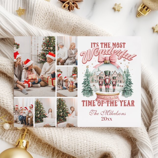 Rosa Nutcracker jul 6 Photo Wonderland Gl Julkort (Skapare uppladdad)