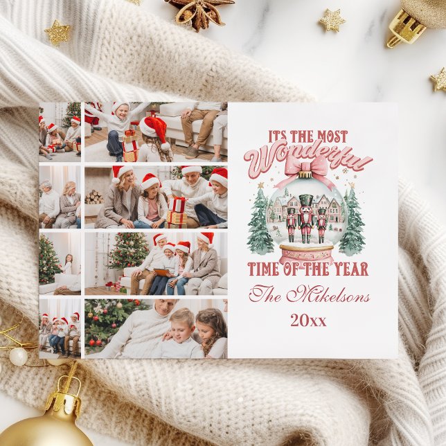 Rosa Nutcracker jul 8 Photo Wonderland Gl Julkort (Skapare uppladdad)