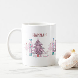 Rosa Nutcracker Pastel Personlig Coffee Mugg