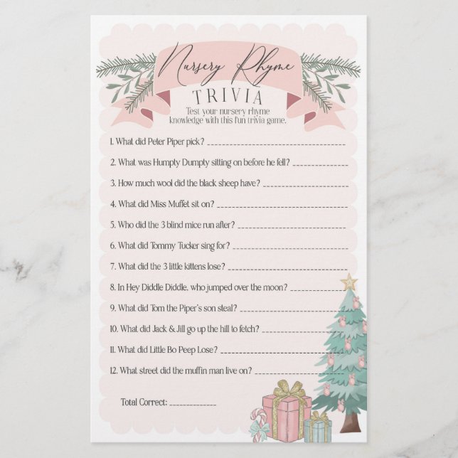 rosa nutcracker plantskolor Rhyme trivia baby (Framsida)