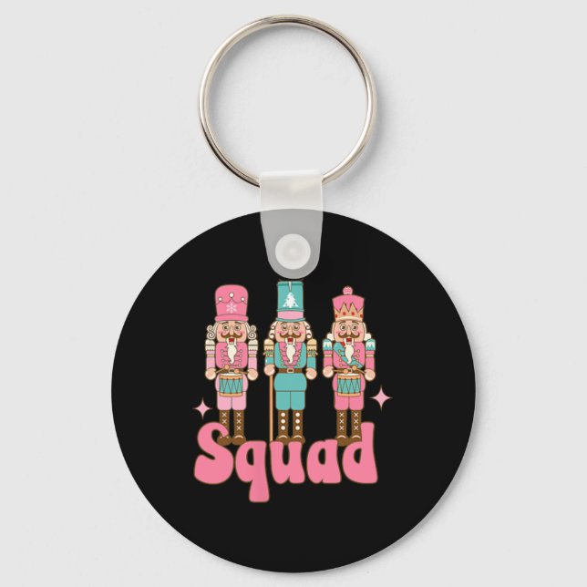 Rosa Nutcracker Squad in My Nutcracker Era Christm Nyckelring (Framsida)