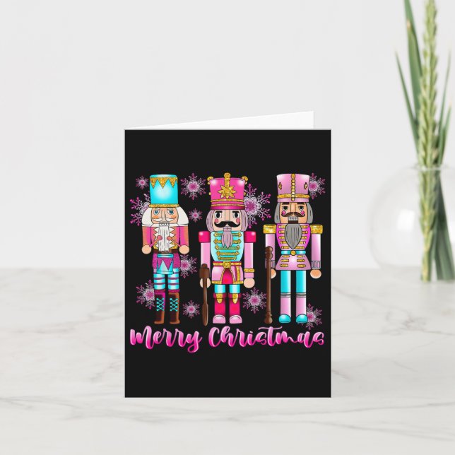 Rosa Nutcracker Squad Rosa jul Ballet Julafton W Kort (Framsida)