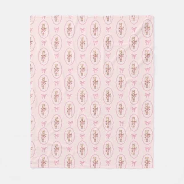 Rosa Nutcracker Ull Throw Blanket Fleecefilt (Framsidan)