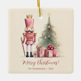 Rosa Nutcracker Vintage jul Ornament