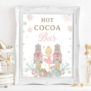Rosa Nutcracker Winter Onederland Hett Cocoa Pub Poster