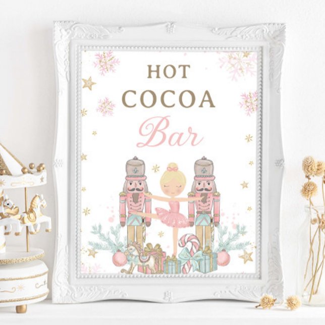 Rosa Nutcracker Winter Onederland Hett Cocoa Pub Poster (Skapare uppladdad)