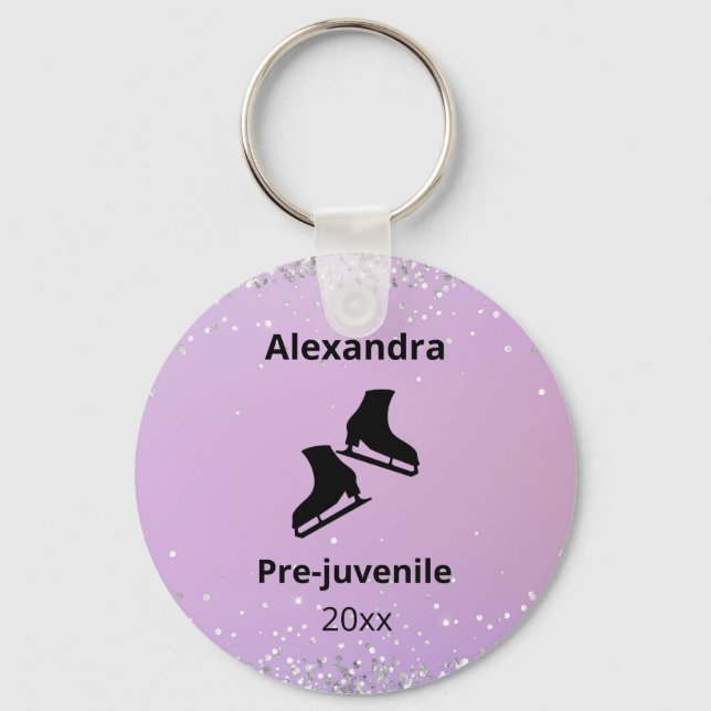 rosa-nyckelkedja för skalning på figur-nivå nyckelring (Framsida)