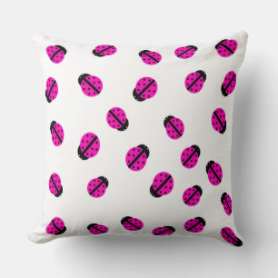 Rosa Nyckelpiga Pillow Kudde