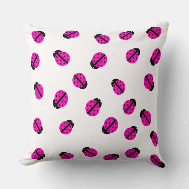 Rosa Nyckelpiga Pillow Kudde (Framsida)