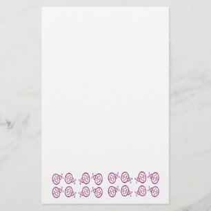 Rosa nyckelpigor brevpapper