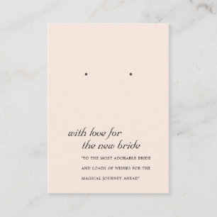ROSA NYTT BRIDE GIFT EARRING VISNING CARD PLACERINGSKORT