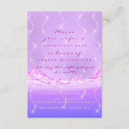 Rosa Ocean Möhippa Sweet 16th Spark Confetti Vinka Inbjudningar