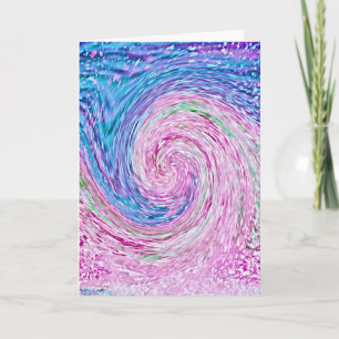 Rosa Ocean Wave Abstrakt Art Note Card Kort