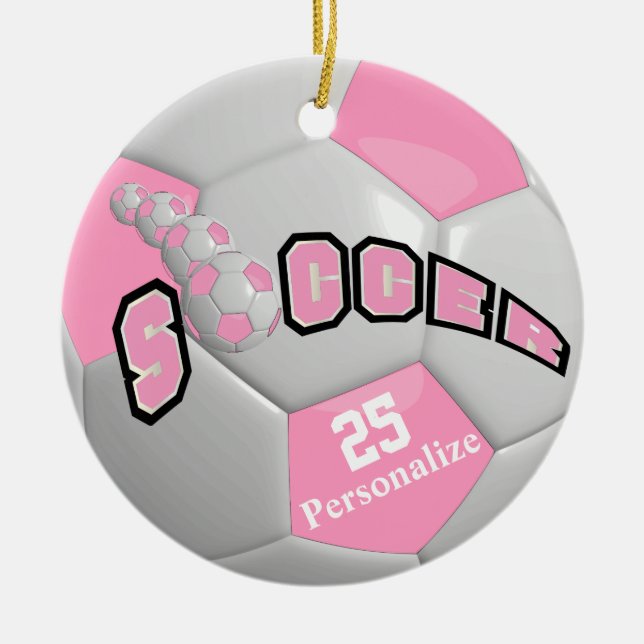 Rosa Ocer Ball | Anpassa Julgransprydnad Keramik (Framsidan)