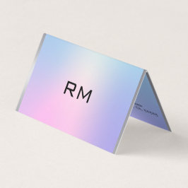 Rosa och affärskort för metallisk bläckfisk visitkort