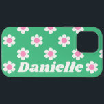 Rosa och Anpassningsbar för Daisy av personlig Ret<br><div class="desc">En lycklig och en ljusstark daisy mönster i skuggor av förfärlig ljus grönt och rosa. Den här utformningen kan vara personlig med ett monogram brev. En gåva av underbar personlig till ett barn,  en tonåring eller en vuxen.</div>