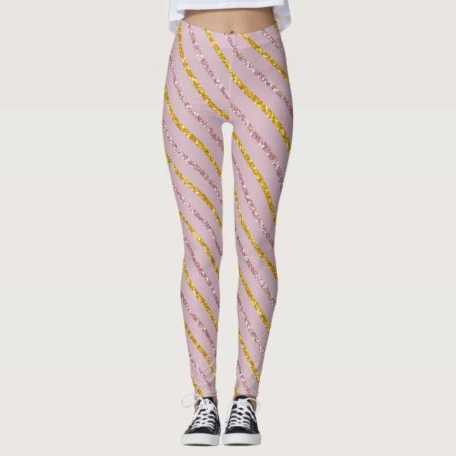  Rosa och bensin från Guld Leggings (Framsida)