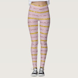 Rosa och bensin från Guld Leggings