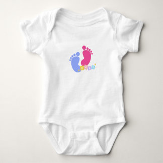 Rosa och blå babysteg och klossar t shirt