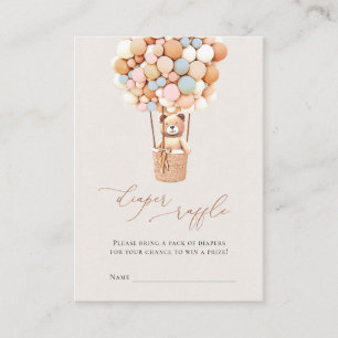 Rosa och blå ballonger - nedtoning Raffle Biljett Tilläggskort