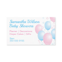 Rosa och blå ballonger