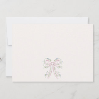Rosa och blå Blommig Bröllopsdusch-inbjudan, Inbjudningar